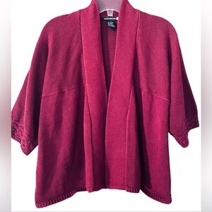 Sweaterworks Deep Red Open-Front Sweater/Large